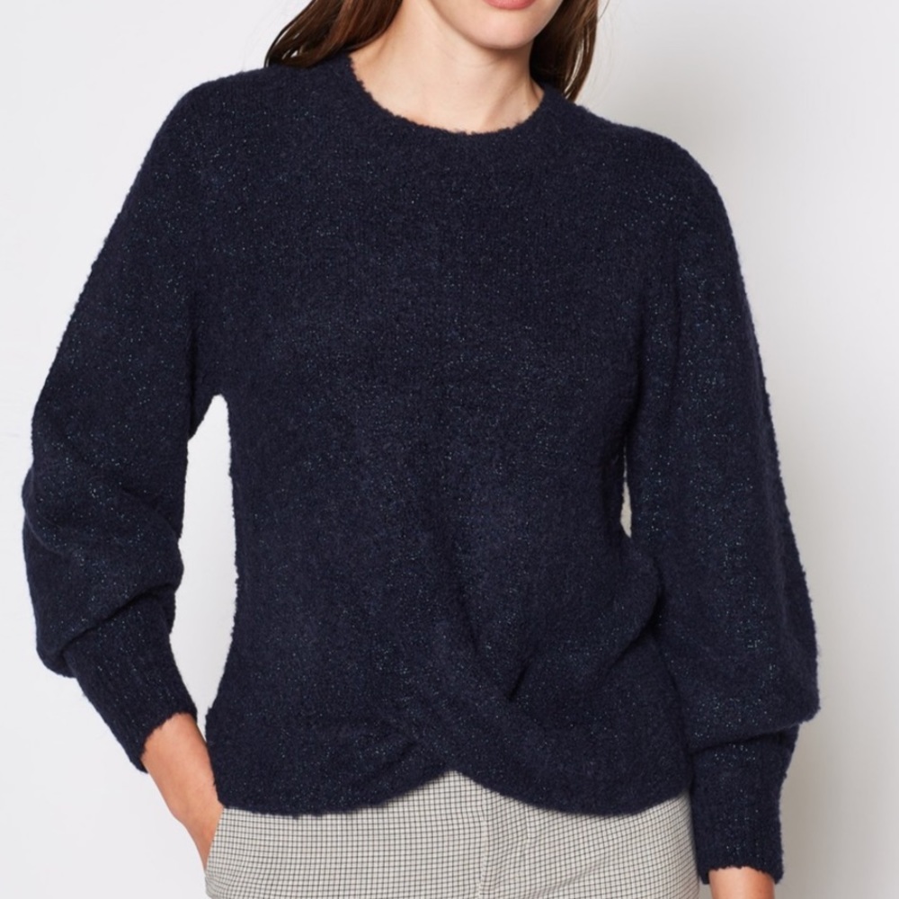 new Joie knot front bouclé sweater